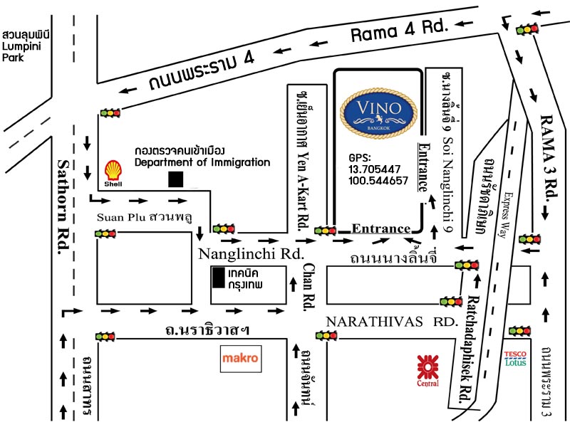 Map of Vino di Zanotti at Bangkok